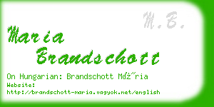 maria brandschott business card